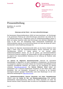 Ihre Mail vom 03 - Gemeinsame Wissenschaftskonferenz
