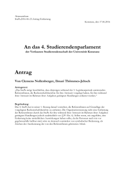 Antrag - AStA Uni Konstanz