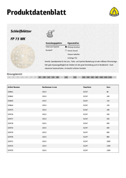 Datenblatt - Klingspor