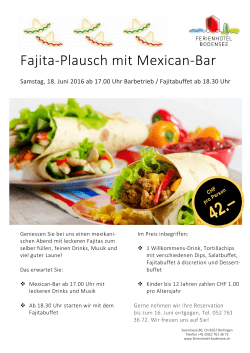 Fajita-Plausch mit Mexican-Bar