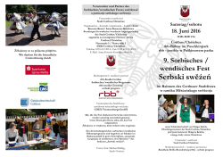Programm des sorbischen/wendischen Festes
