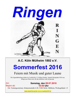 Sommerfest 2016 - AC Mülheim am Rhein von 1892 e.V.