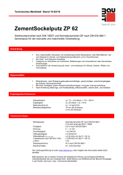 ZementSockelputz ZP 62