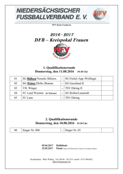 DFB Frauen-1. und 2. Runde-16-17