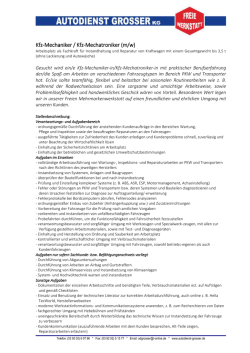 Kfz-Mechaniker / Kfz-Mechatroniker (m/w)