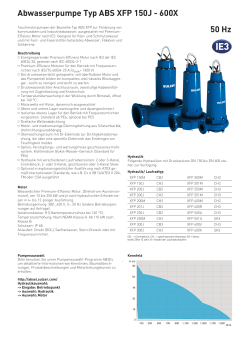 Abwasserpumpe Typ ABS XFP 150J - 600X 50 Hz