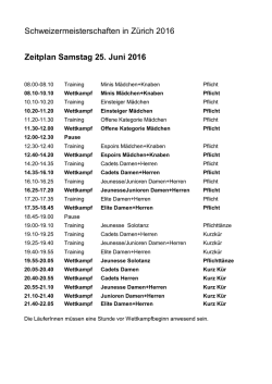 Zeitplan