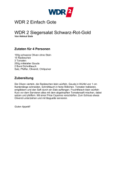 WDR 2 Siegersalat Schwarz-Rot