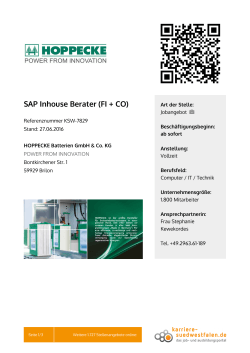 SAP Inhouse Berater (FI + CO)