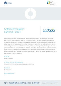 Lactopia GmbH - Universität des Saarlandes