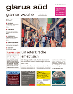 Glarner Woche, Glarus Süd, 22.6.2016