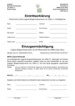 Eintrittserklärung - Lingener Bürgerschützenverein 1838 eV