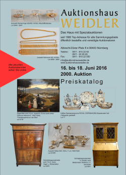 Preiskatalog - Auktionshaus Weidler