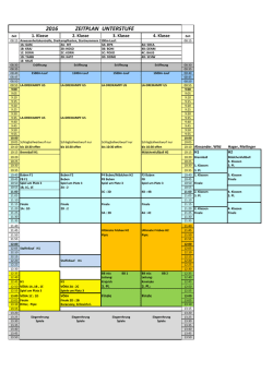 Sportfest 2016 Zeitplan Unterstufe