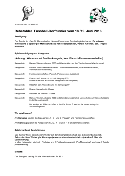 Dorfgr&uuml;mpelturnier Anmeldung 2016