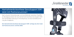 Hartrahmenknieorthese GenuSupport 55R1 Jetzt mit