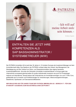 entfalten sie jetzt ihre kompetenzen als sap basisadministrator