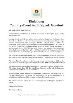 Einladung Country-Event im Eifelpark Gondorf
