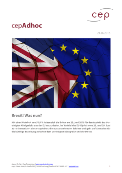 cepAdhoc - Centrum für europäische Politik