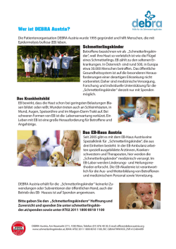Steckbrief DEBRA Austria