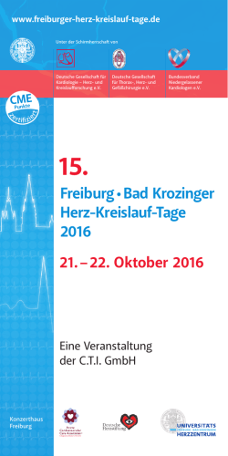Freiburg • Bad Krozinger Herz-Kreislauf-Tage 2016