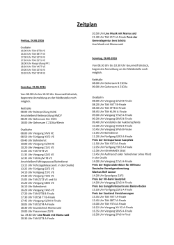 Zeitplan und Infos OSI Grenzlandhof 2016