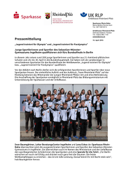 Pressemitteilung - im Blog der Sparkasse Rhein