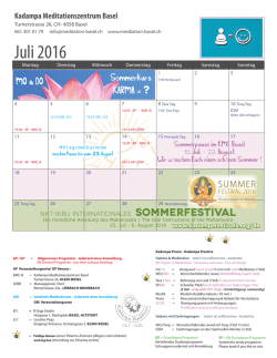 Juli 2016 - Kadampa Meditationszentrum Basel