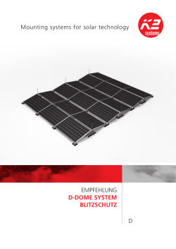 EMPFEHLUNG D-DOME SYSTEM BLITZSCHUTZ D
