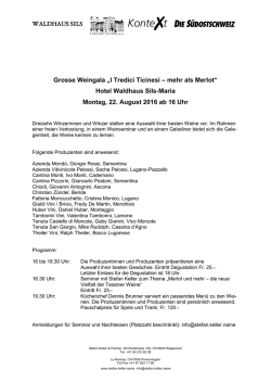 Grosse Weingala mit Spitzenwinzern aus der