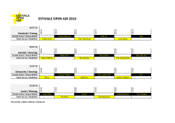 Programm  - Estivale Open Air