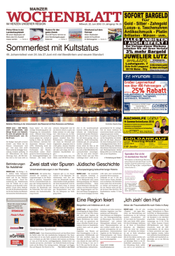 Mainzer Wochenblatt vom 22.06.2016