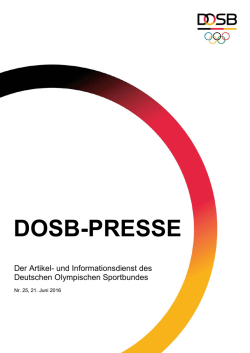 dosb-presse - Der Deutsche Olympische Sportbund