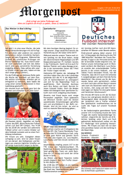 Ausgabe 1139 vom 20.06.2016 - Deutsches Fussball Internat