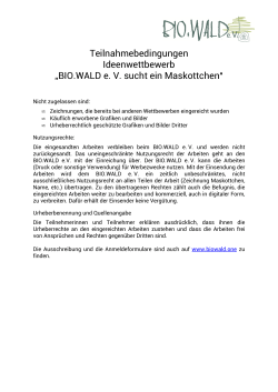 Teilnahmebedingungen