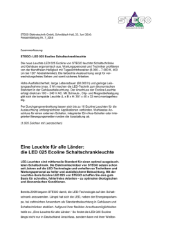 Eine Leuchte f&uuml;r alle L&auml;nder: die LED 025 Ecoline