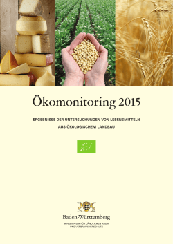 Ökomonitoring 2015 - Ministerium für Ländlichen Raum und
