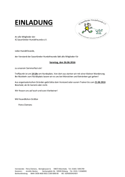 einladung - Sauerländer Hundefreunde