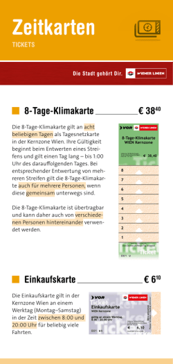 Zeitkarten - Wiener Linien