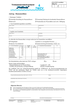 Herstellung/Erneuerung des Hausanschlusses