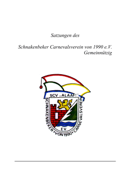 Satzung - Schnakenbeker Carnevalsverein von 1990 eV