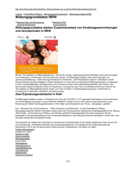 Bildungsgrundsätze NRW - bildung.koeln.de