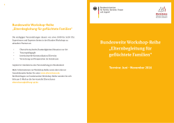 Bundesweite Workshop-Reihe „Elternbegleitung für geflüchtete