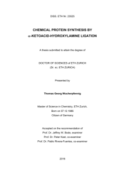 CHEMICAL PROTEIN SYNTHESIS BY α - ETH E