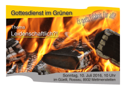 Gottesdienst im Gr&uuml;nen