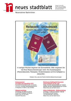 In wenigen Wochen beginnen die Sommerferien. Bitte vergessen
