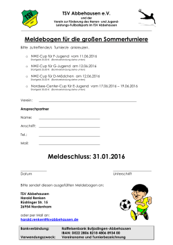 Meldebogen - TSV Abbehausen