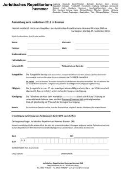 Hauptkurs 2016 II - Juristisches Repetitorium Hemmer
