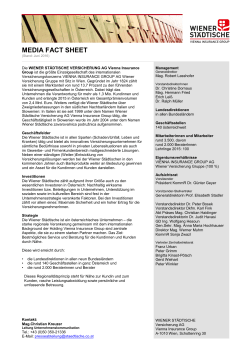 media fact sheet - Wiener Städtische
