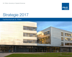 Strategie 2017 - Fachhochschule St. Pölten